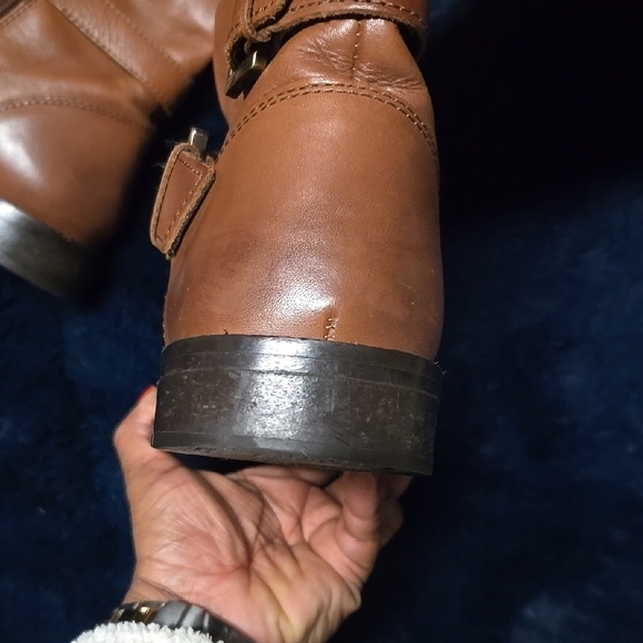 Brown Leather Knee-High Boots - Picture 3 of 6